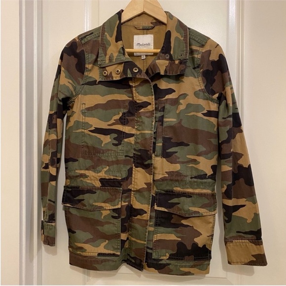 Madewell Dispatch Camo Jacket womens XS military utility transitional weather - Picture 2 of 8